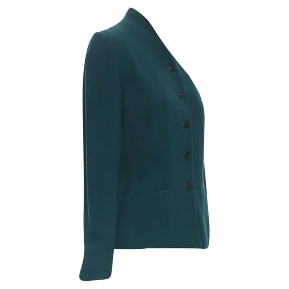 Karl Lagerfeld Green Wool Blazer Jacket